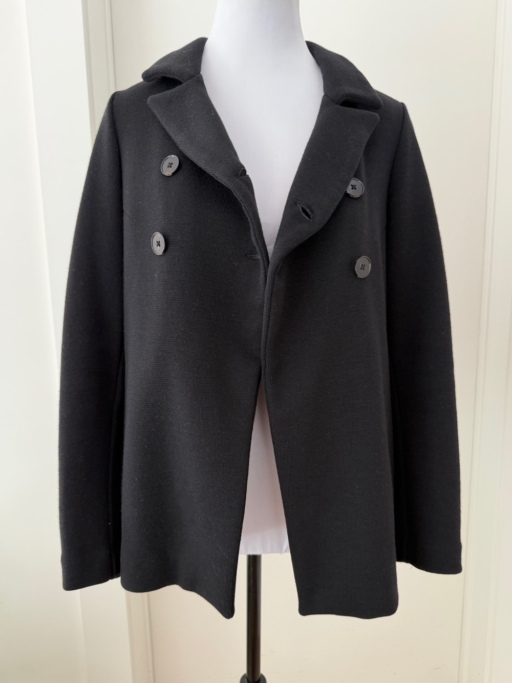 JIL SANDER Knit Wool Double Breasted Jacket Blazer Minimalist Quiet Luxury Chic - Picture 4 of 17